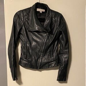 Chic Black Leather Jacket Blink by Danier XXS